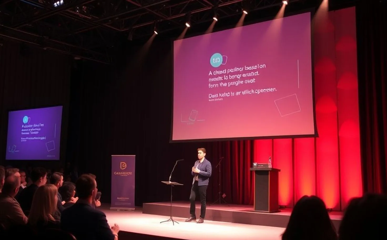 Stage presence seminar high quality professional photo